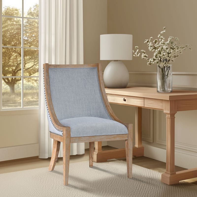 Martha Stewart Elmcrest Upholstered Dining Chair with Nailhead Trim