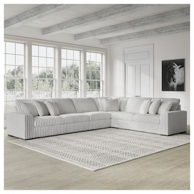 Signature Design by Ashley Stupendous Gray 4-Piece Sectional - 172"W x 133"D x 41"H