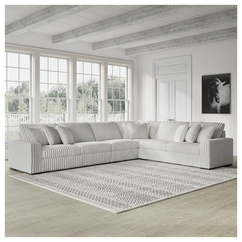 Signature Design by Ashley Stupendous Gray 4-Piece Sectional - 172"W x 133"D x 41"H