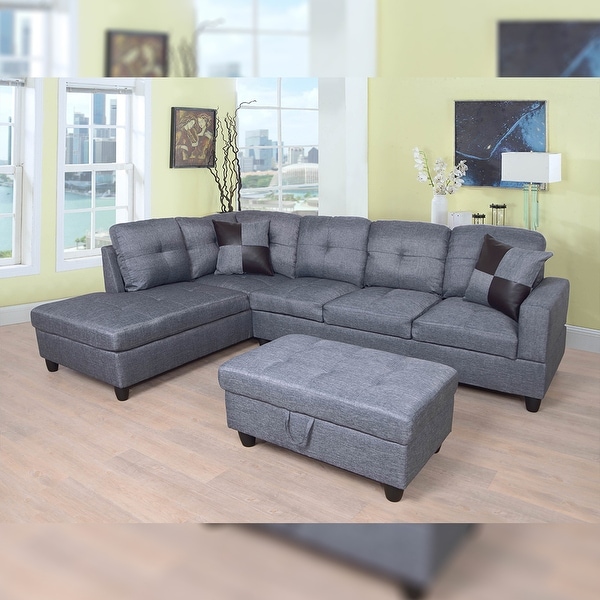 Star Home Living Sectional with Storage Ottoman