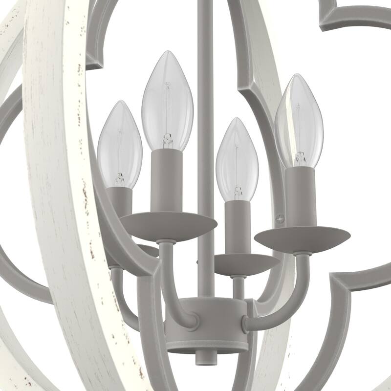 Hunter 19" Gablecrest 4-Light Pendant - Kitchen Island, Dining Room, Entry - Modern Farmhouse, French Country, Distressed