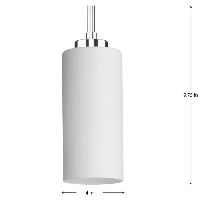 Cofield Collection One-Light Polished Chrome Transitional Pendant - 4 in x 4 in x 9.75 in