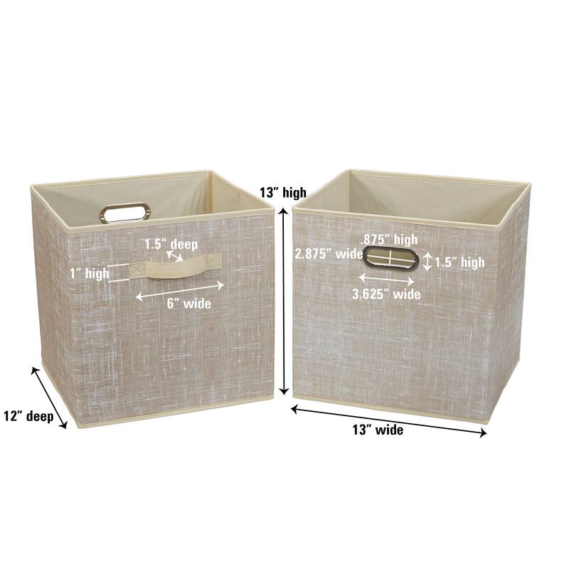 Household Essentials Fabric Storage Bins, Set of 2