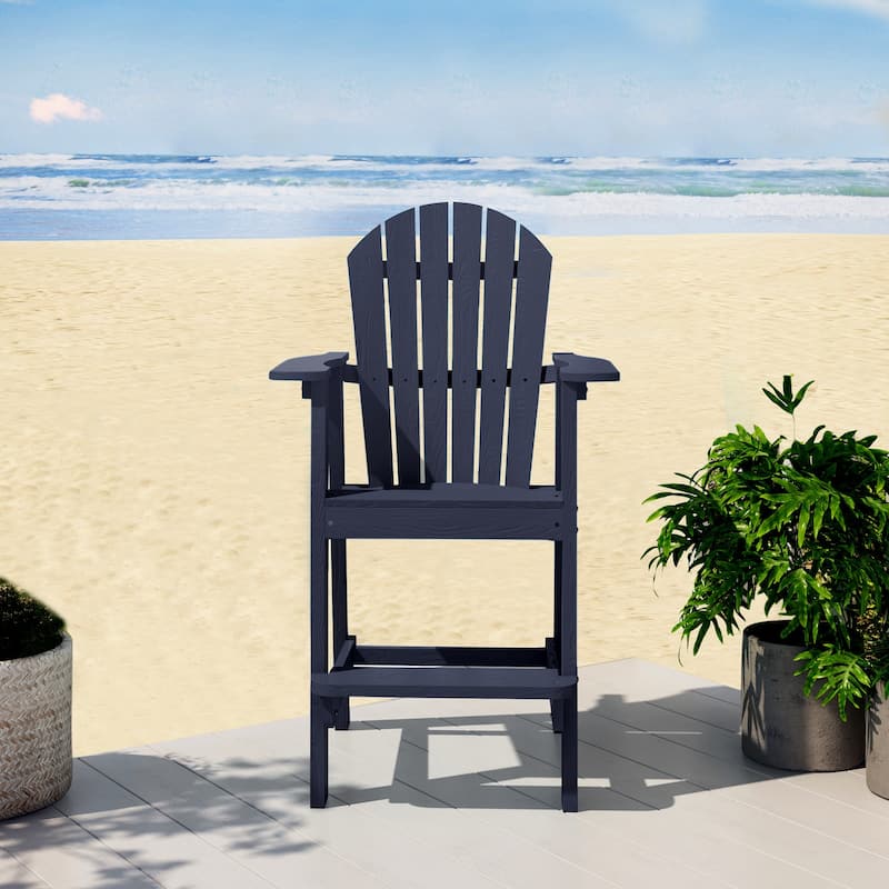 Lesly Single Barstools can Be Used Outdoors in Navy - 28.34"D×31.00"W×47.24"H - Navy