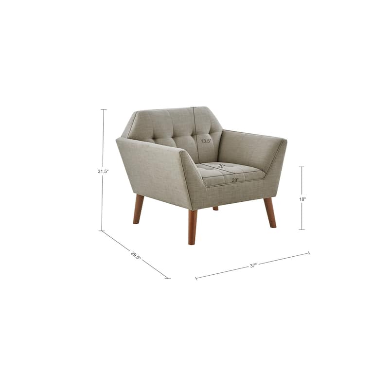 INK IVY Newport Wide Mid-Century Modern Lounge Chair