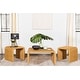 preview thumbnail 2 of 31, Cahya Rattan Coffee and End Table Set 3-Piece Set - Natural