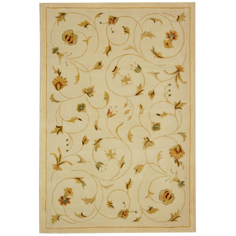 SAFAVIEH Handmade French Tapis Dyan Shabby Chic Oriental Wool Rug - 4' x 6' - Multi - Rectangle