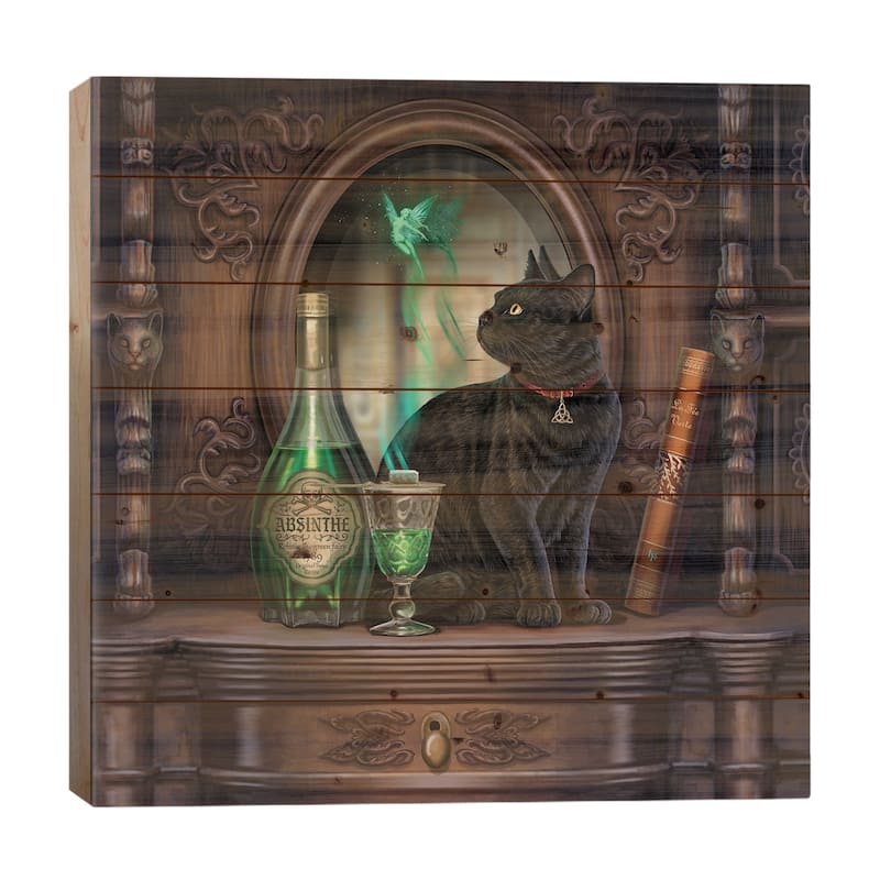 Absinthe Print On Wood by Lisa Parker - Multi-Color - 26x26x1.5