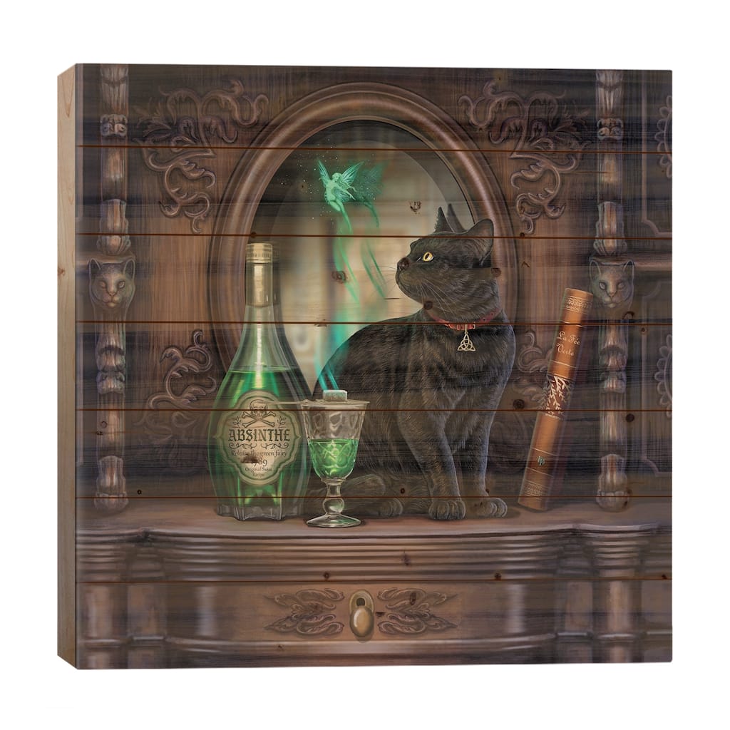 Absinthe Print On Wood by Lisa Parker - Multi-Color