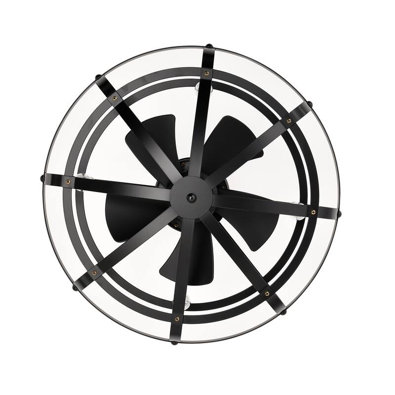 Enclosed Ceiling Fan Light with Reversible Motor and Remote Control, Adjustable 3 Speed Settings for Bedroom and Living Room
