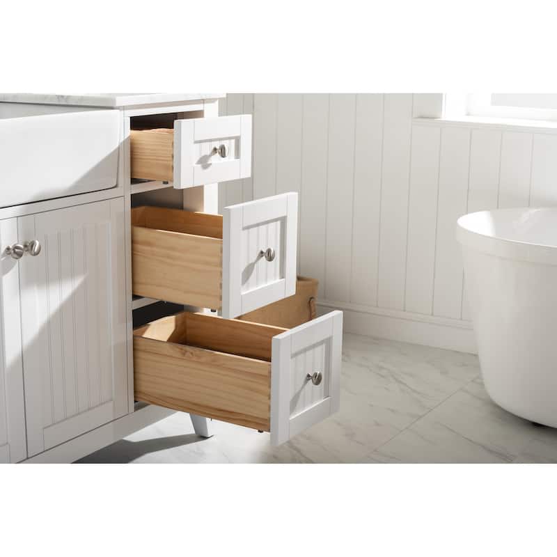 Burbank 54" Single Vanity in White