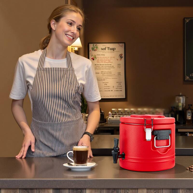 8L Hot and Cold Drink Dispenser with Leak-Proof Spigot Thermal Beverage Server for Catering - 11.61 x 11.61 x 10.83 inch