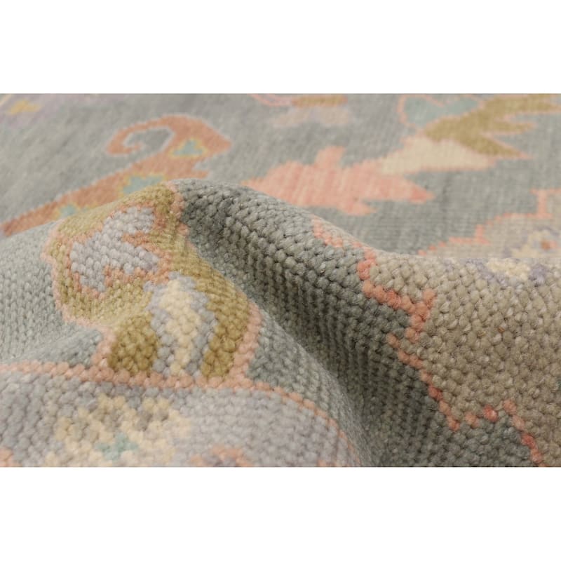 ECARPETGALLERY Hand-knotted Modern Oushak Teal Wool Rug - 7'11 x 10'0