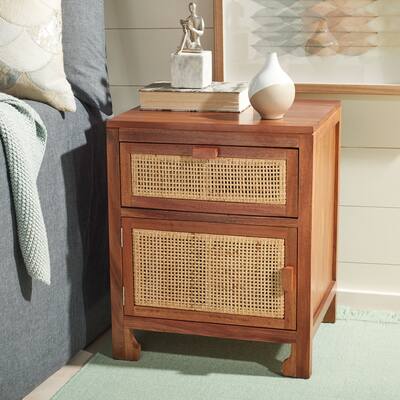 SAFAVIEH Zhane Coastal 1-Drawer 1-Door Nightstand