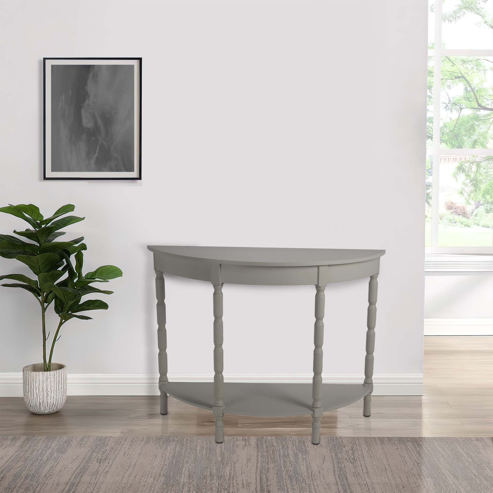 Light gray store console table