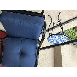 Han Outdoor Round Tile Side Table by Christopher Knight Home