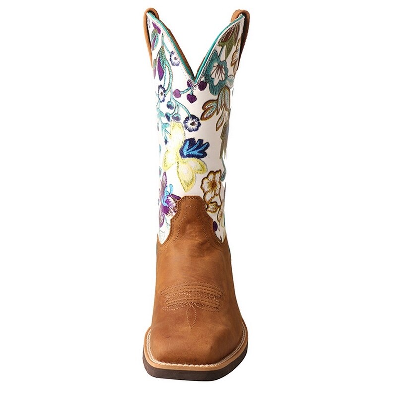 twisted x women's floral steel toe western work boots