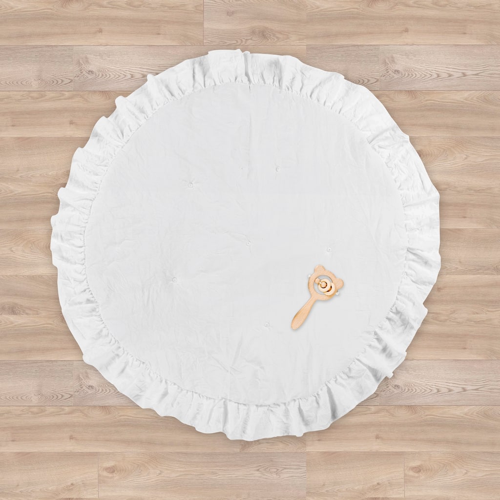 Lush Decor Baby Round Ruffle Play Mat Single 36" Diameter - 36" Diameter
