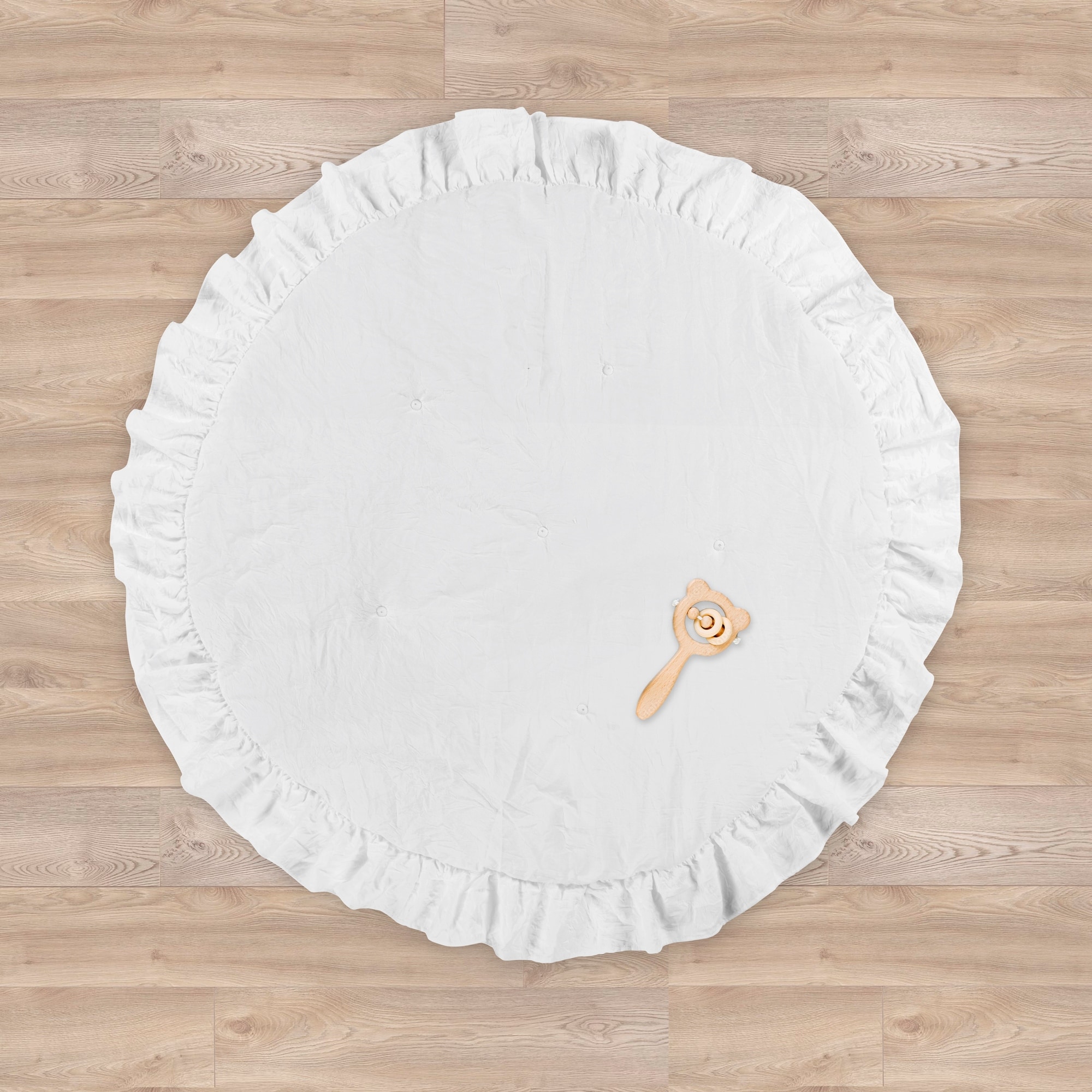 Lush Decor Baby Round Ruffle Play Mat Single 36" Diameter - 36" Diameter