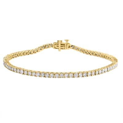 EFFY 14K Yellow Gold Diamond Tennis Bracelet