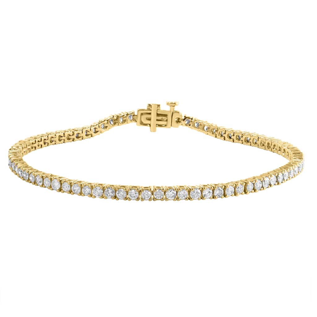 EFFY 14K Yellow Gold Diamond Tennis Bracelet
