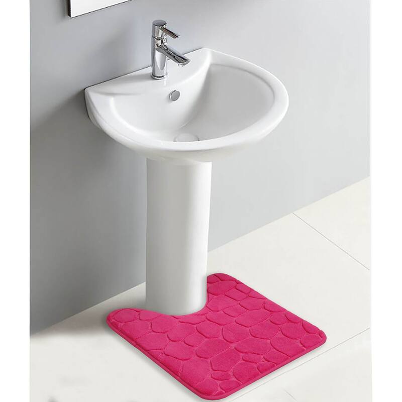 Contour Bath Rug Memory Foam Mat 3D Pebble 20L x 20W