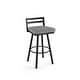 preview thumbnail 26 of 70, Amisco Derek Swivel Bar Stool Grey Polyester / Black Metal