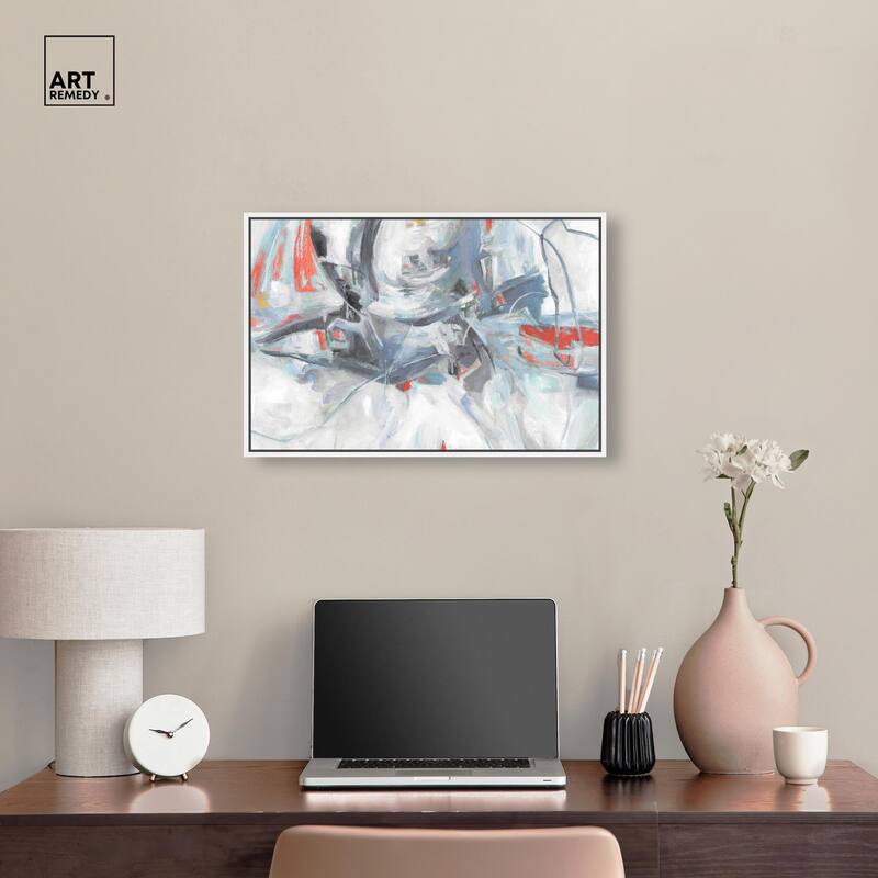 Grey Touches Canvas by Art Remedy