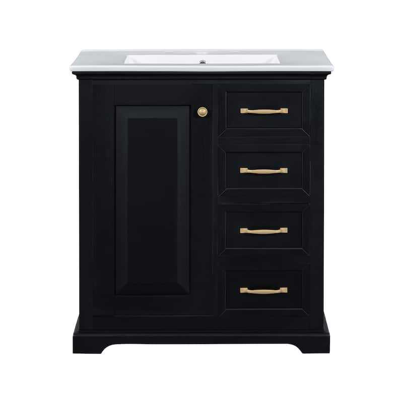 30" Bathroom Vanity Bathroom Cabinet with Sink and Drawers