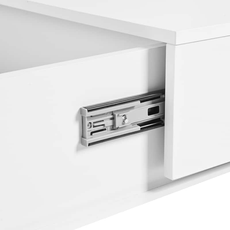 Square Coffee Table with Sliding Tabletop and Hidden Storage