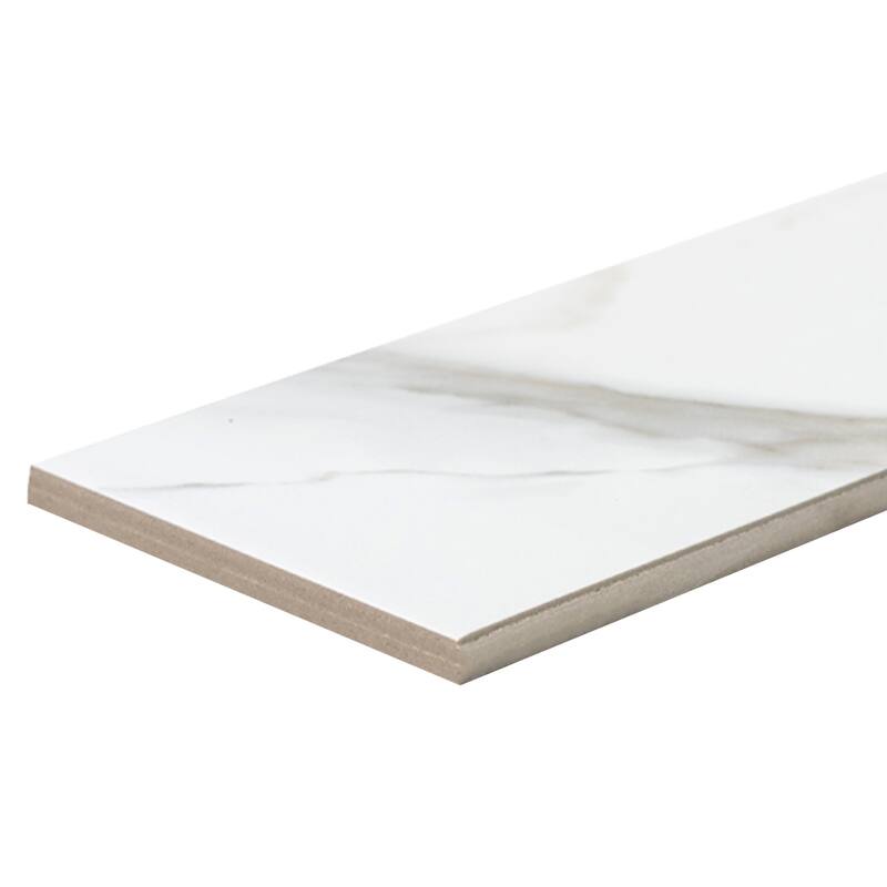 The Tile Life Chronos 4x13 White/ Gold Porcelain Floor & Wall Tile