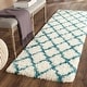 preview thumbnail 12 of 25, SAFAVIEH Kids Shag Sunje Nursery Playroom 2-inch Thick Rug 2'3" x 5' - Ivory/Blue - Rectangle
