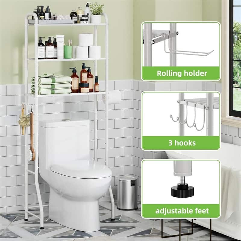 Over The Toilet Storage - 24"D x 13"W x 64"H