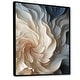 preview thumbnail 2 of 7, Designart "White And Blue Feather Spiral II" Abstract Geometric Blue Wall Decor - Modern Entryway Framed Wall Art Print