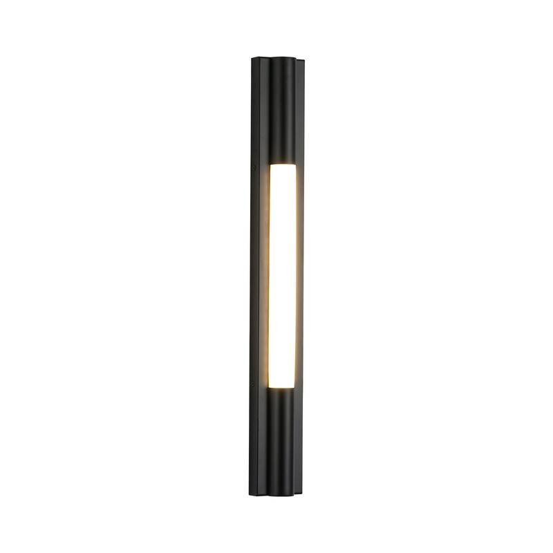 24" Modern Black/Gold LED Wall Sconce - 10W 3000K Warm Light, Linear Fixture for Bedroom & Hallway