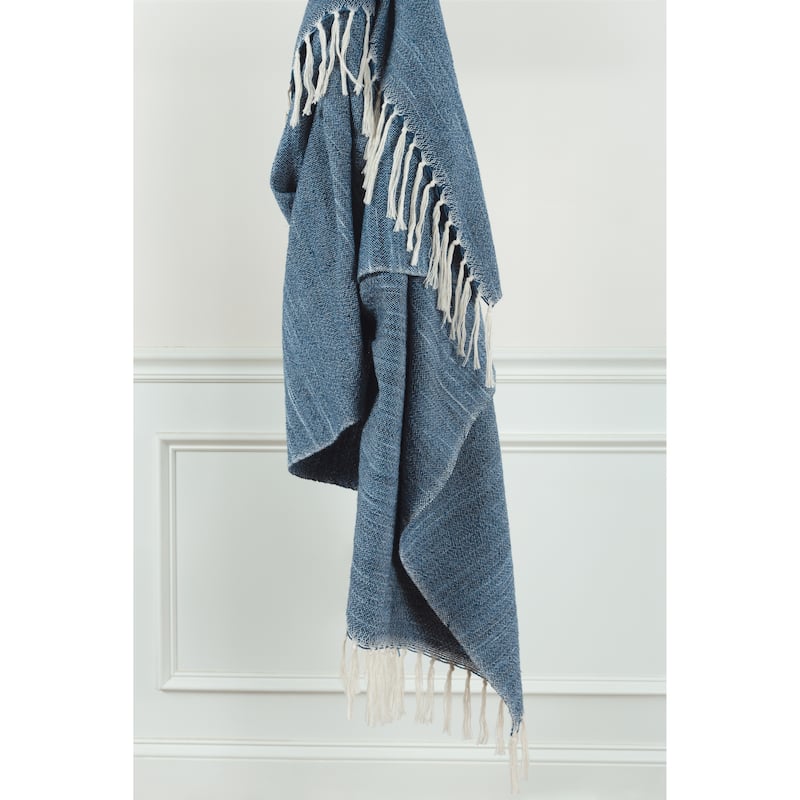 Rizzy Home Striped Hand-tied Throw Blanket