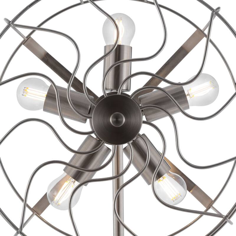 GetLedel 62" Industrial 5-Light Caged Floor Lamp