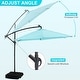 preview thumbnail 54 of 64, Ainfox 10 ft. Patio Offset Solar LED Umbrellas Cantilever Outside Umbrellas with Base
