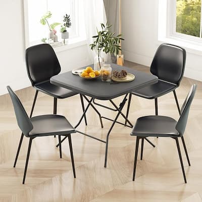 2.6 FT Folding Picnic Table Square Patio Dining Table