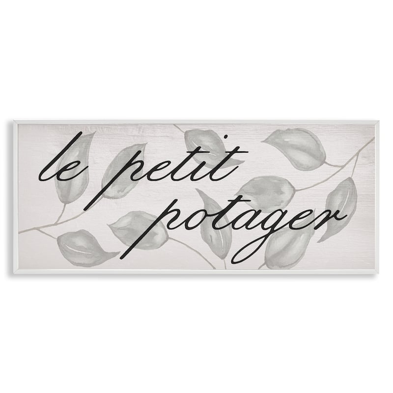 Stupell French Vegetable Garden Framed Giclee Art Design By Lil' Rue - 30 x 13 - White