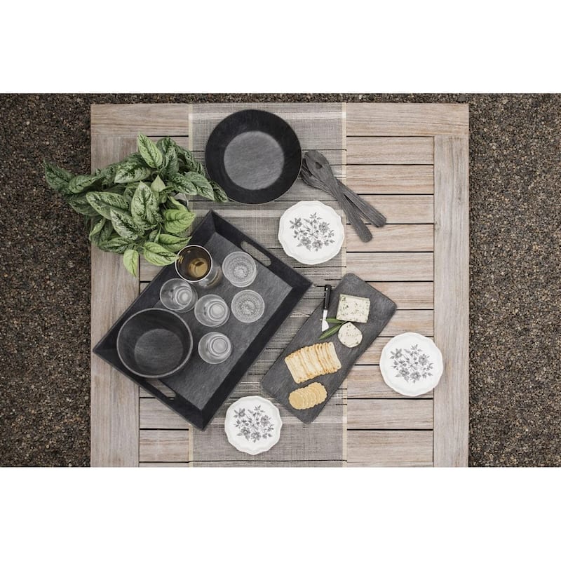 Abode Homewares Faux Real Blackened Planta Wood-look Cereal Bowl - Black - 6" - Set of 6