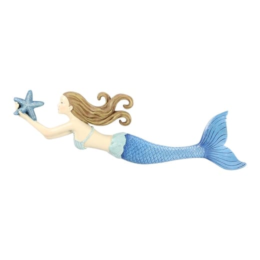 Shop Mermaid Swimming With Starfish Wall Decor 14 Inches Painted