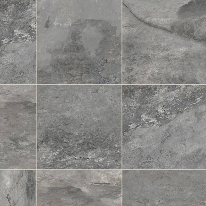 The Tile Life Wells Stone 6x6 Grey Matte Porcelain Floor & Wall Tile