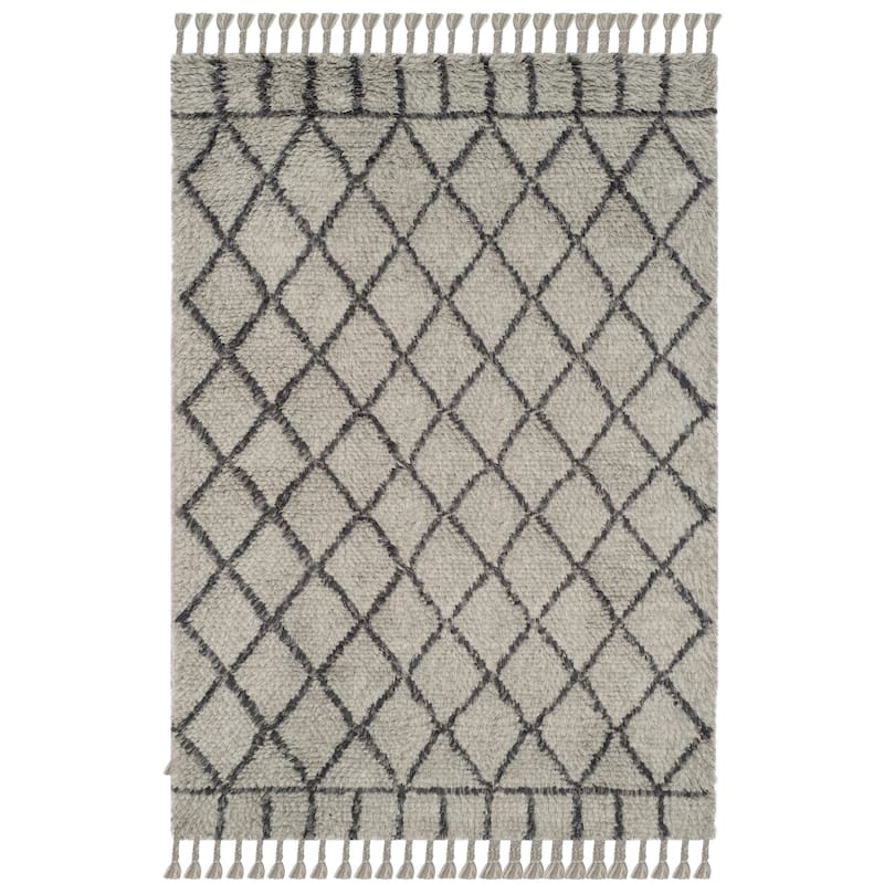 SAFAVIEH Handmade Casablanca Shag Magarete Tribal Wool Rug