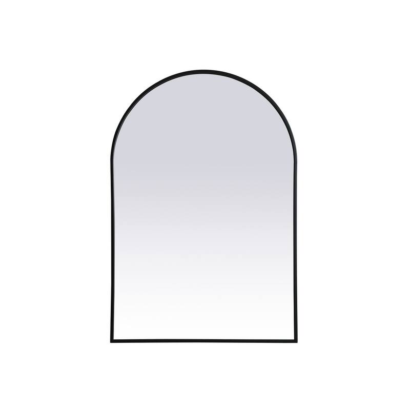 Indigo Home Metal Frame Arch Mirror 27x40 Inch - Black