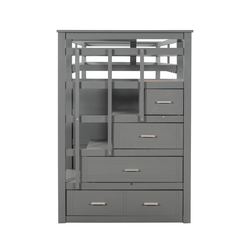 Twin Over Twin Solid Wood Bunk Bed