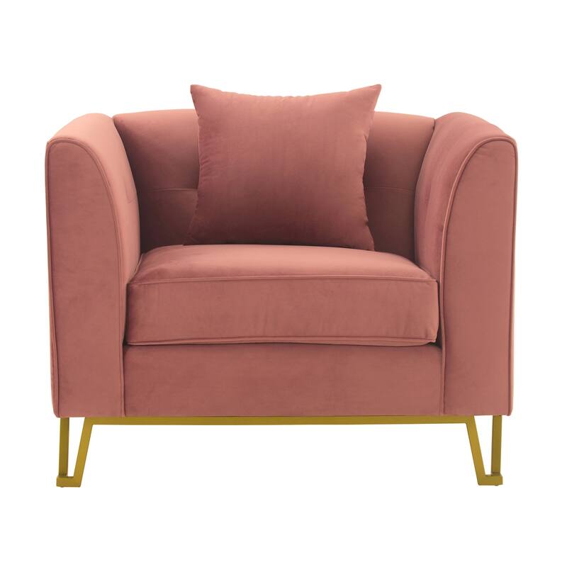 Everest Velvet Upholstered Sofa Accent Chair