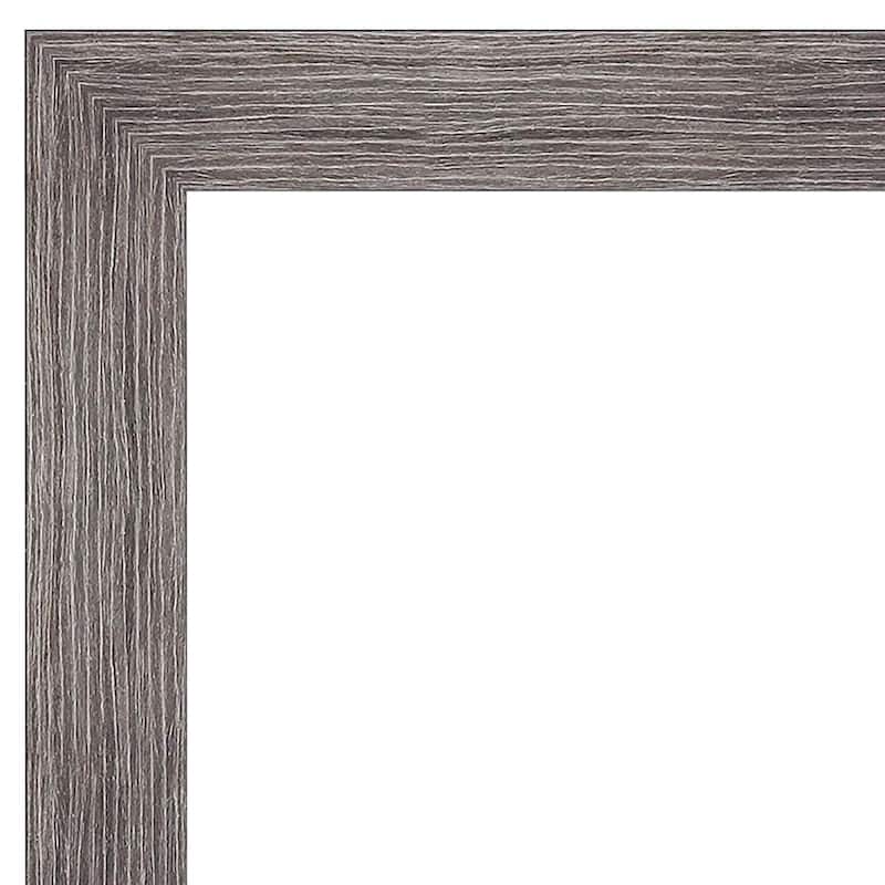 Pinstripe Plank Grey Narrow Framed White Corkboard Bulletin Board