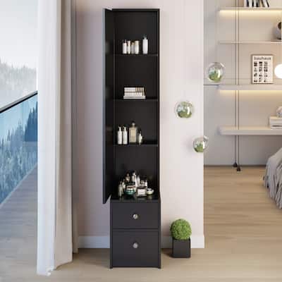 Stylish and Practical Multi-Layered Full Body Mirror Cabinet for Storage