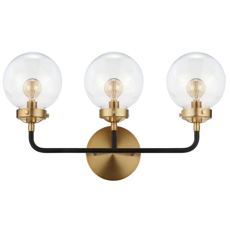 Bevin Contemporary Transitional Iron/Glass LED Vanity Light, by JONATHAN Y